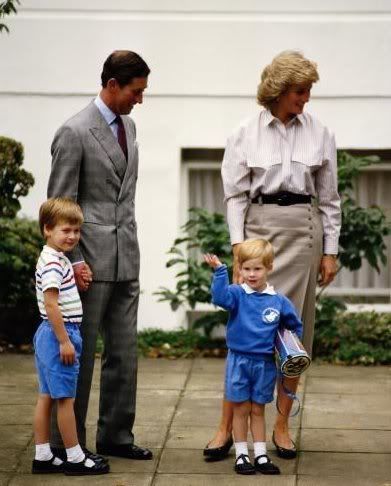 young prince harry and william. Off to school with Prince