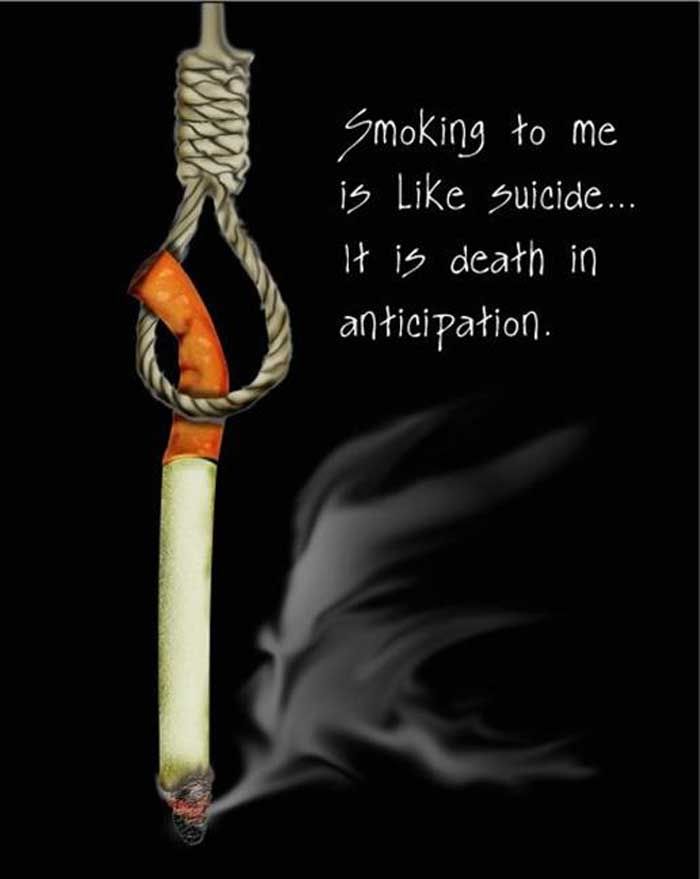 smoking to me is like suicide