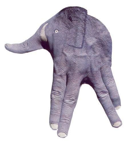 funny hand elephant