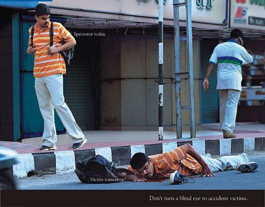 dont turn a blind eye to accident victim