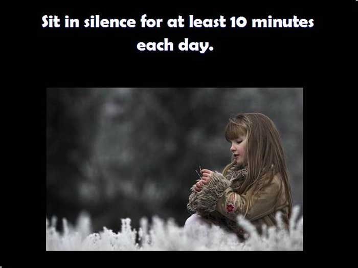 sit in silence