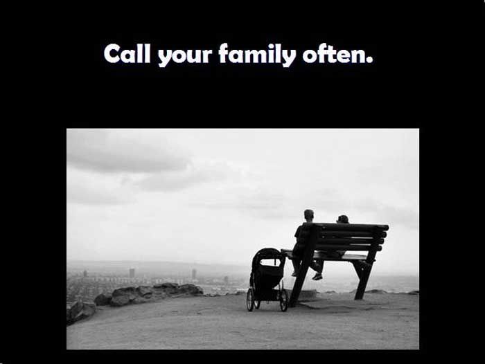 call your family often