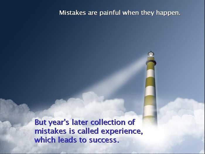 mistakes are painful