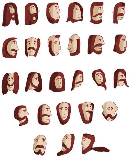faces alphabets