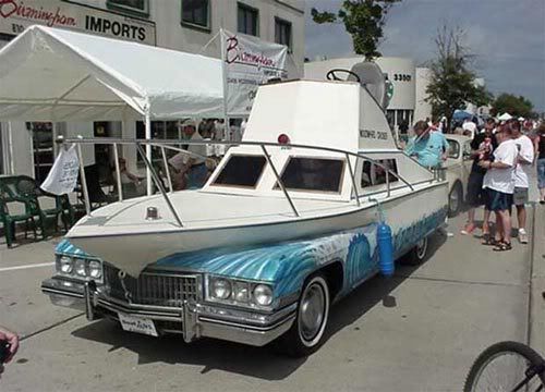 boat style car funny