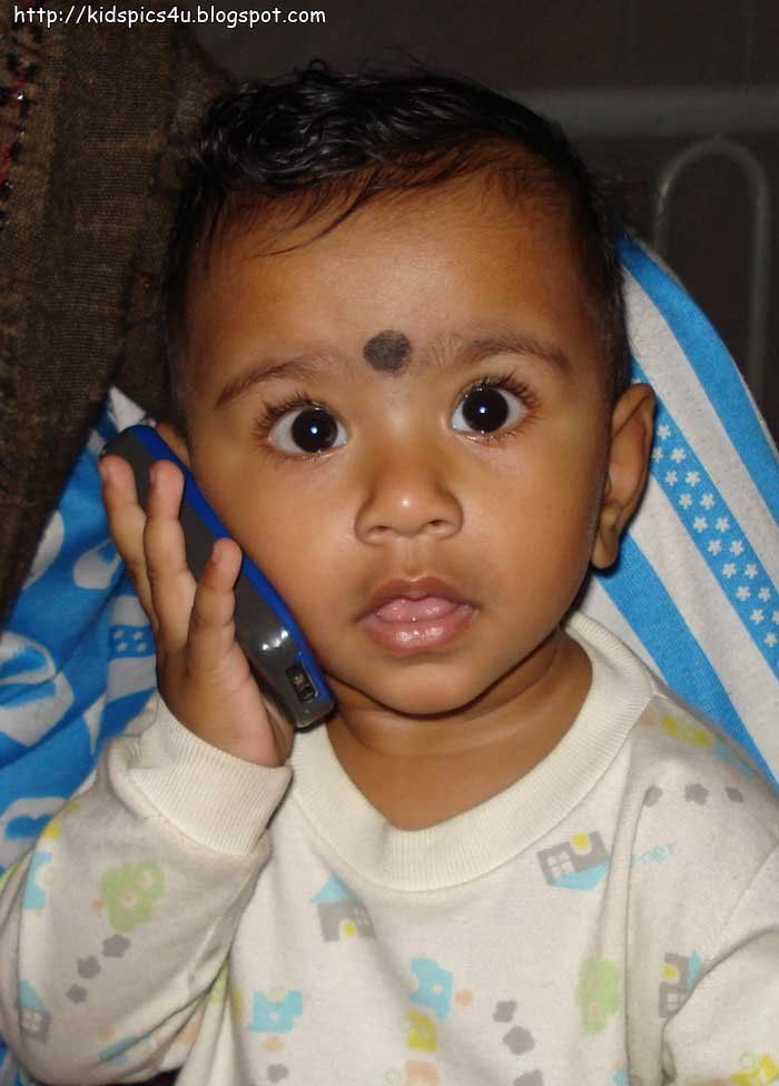 baby talikng on phone