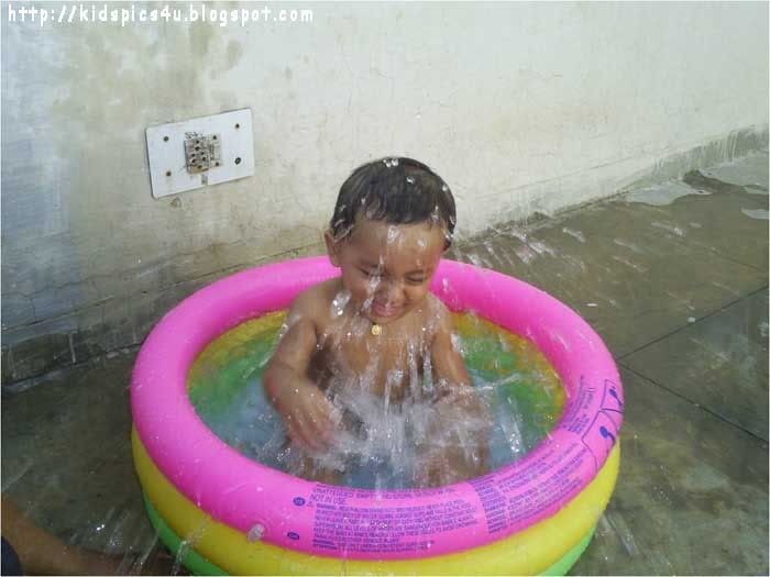 cool cool water kid is bathing beautiful pics