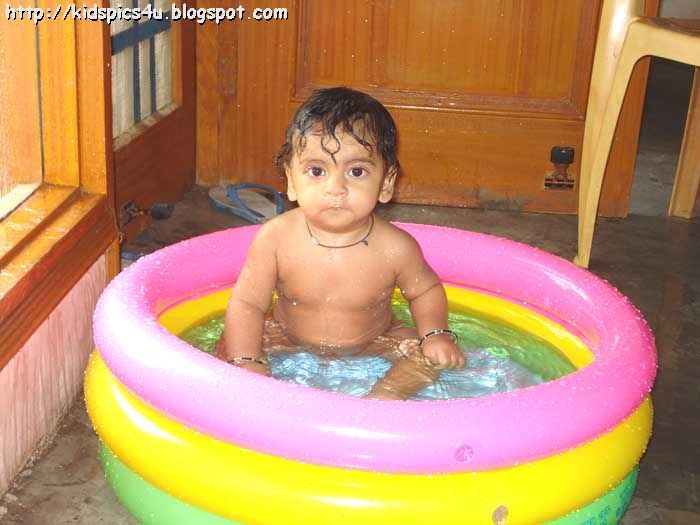 baby in bathing tube