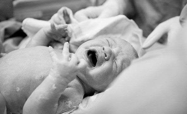 just born baby crying pictures