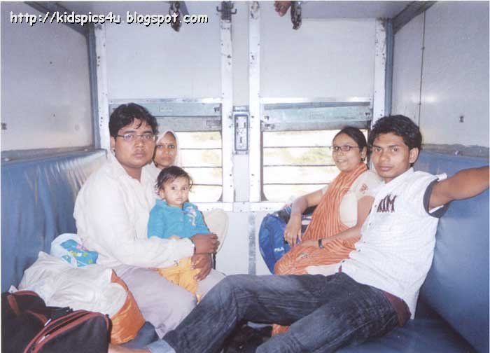 whole family in train
