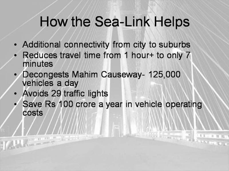 how sea link helps