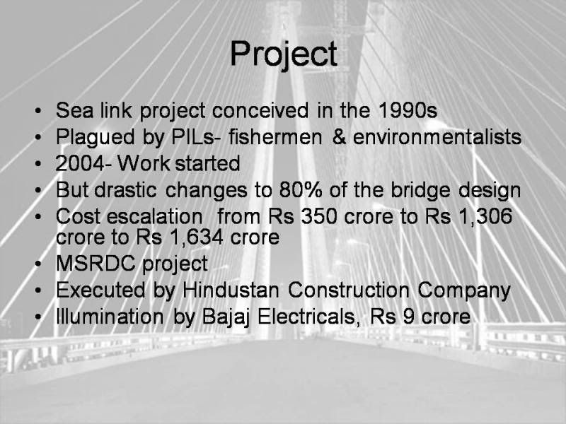 pictures of sea link largest project of india