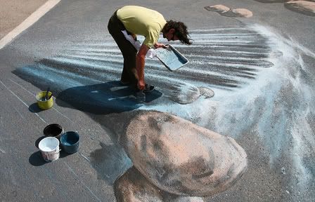 paintings on a beach