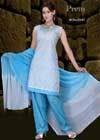 salwar kameez white and blue print