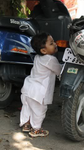 dhuti panjabi on a young boy