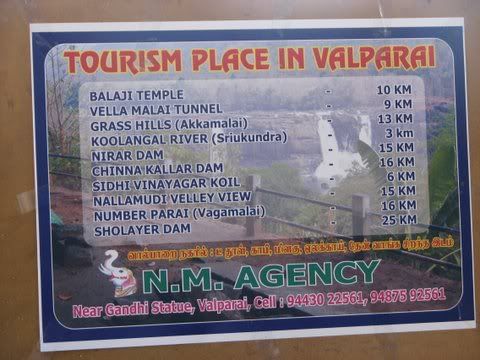 tourism places poster valparai