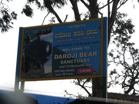 daroji bear sanctuary signboard
