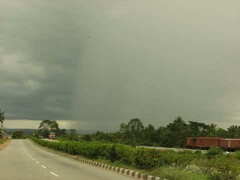 monsoon scene on highway Pictures, Images and Photos