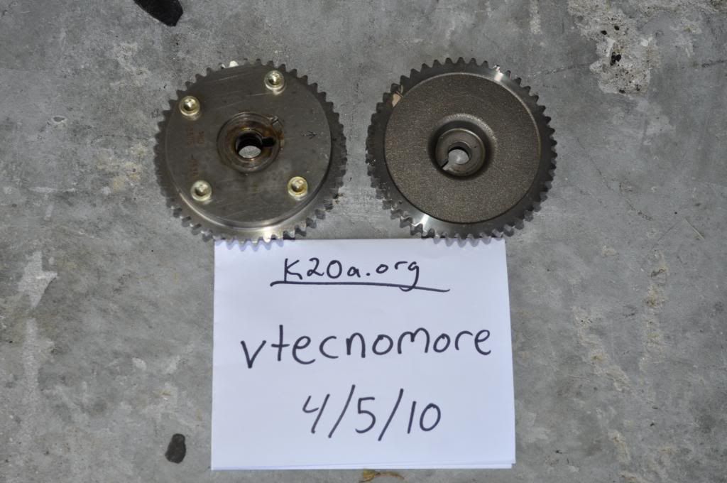 FS/FT K20a2 cams, K20z1 Crank, Timing Cover, Crank Pulley, Cam Gears