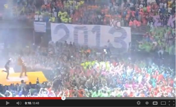 Nittany Lion and Go Go Gadjet lead THON in Harlem Shake