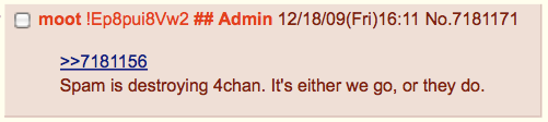 Moot tells 4chan the situation is dire