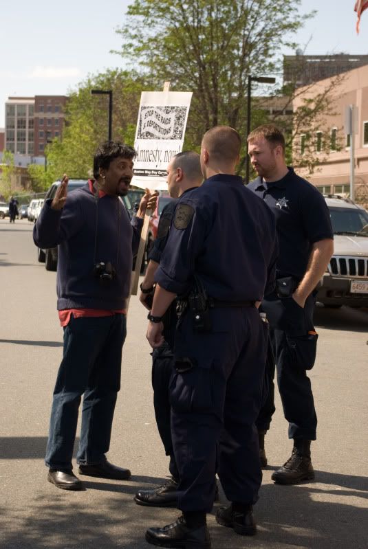 Protest Organizer Debates with Suffolk County House of Correction Guards