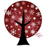 *Retro Snowflake Tree* Printable Image - Your Choice of 4 Colors!