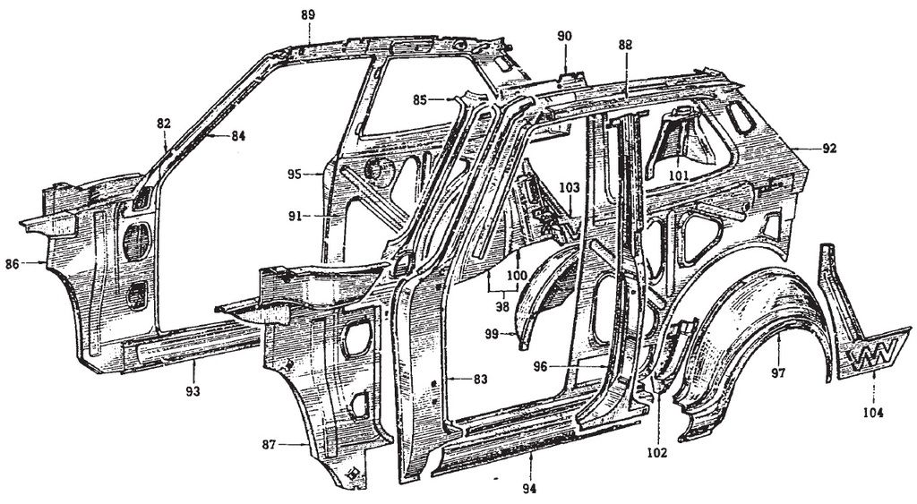Tech Wiki - Body Side Part Numbers : Datsun 1200 Club