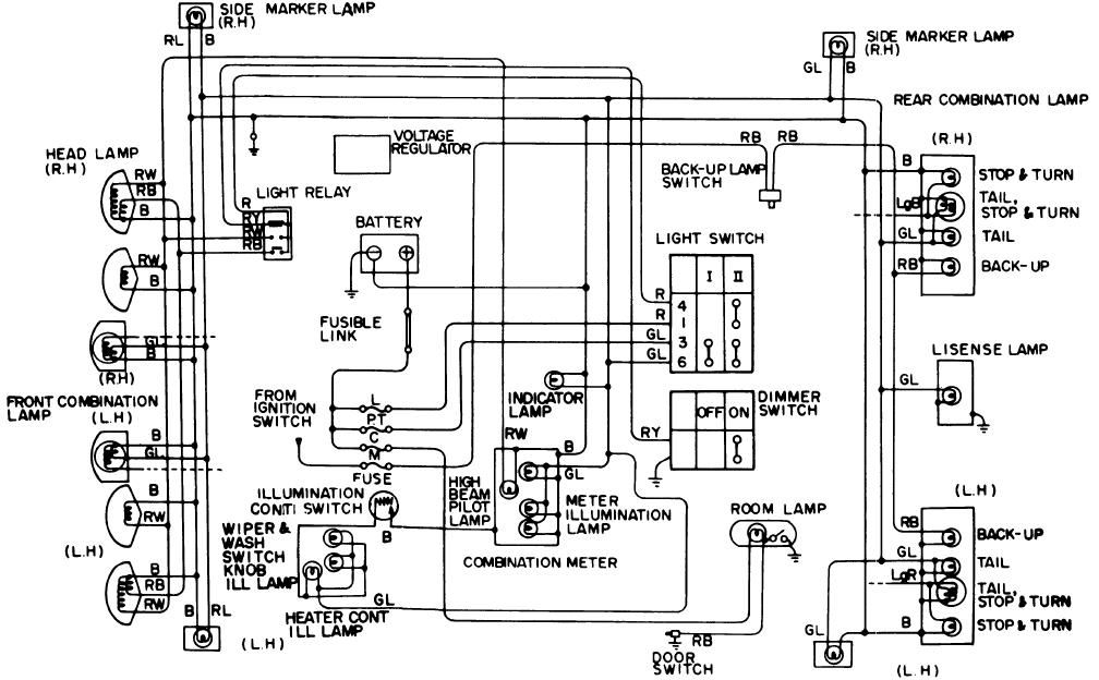 Tech Wiki - 620 Headlight Wiring : Datsun 1200 Club