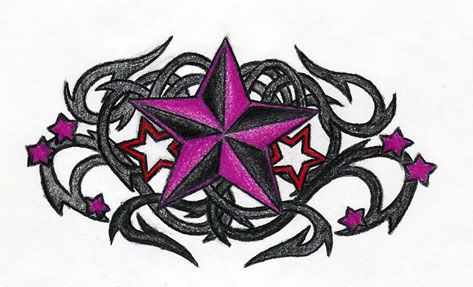 nautical star tattoo neck. Nautical Star Tattoo
