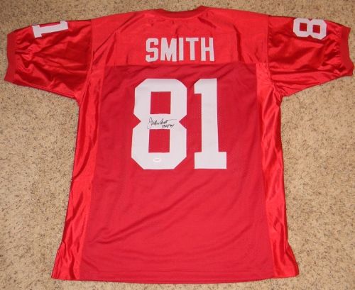 jackie smith signed autographed arizona st louis cardinals #81