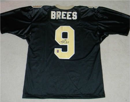 DREW BREES SIGNED AUTOGRAPHED NEW ORLEANS SAINTS BLACK #9 JERSEY GTSM 