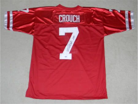 ERIC CROUCH SIGNED AUTOGRAPHED NEBRASKA HUSKERS CORNHUSKERS #7 JERSEY 