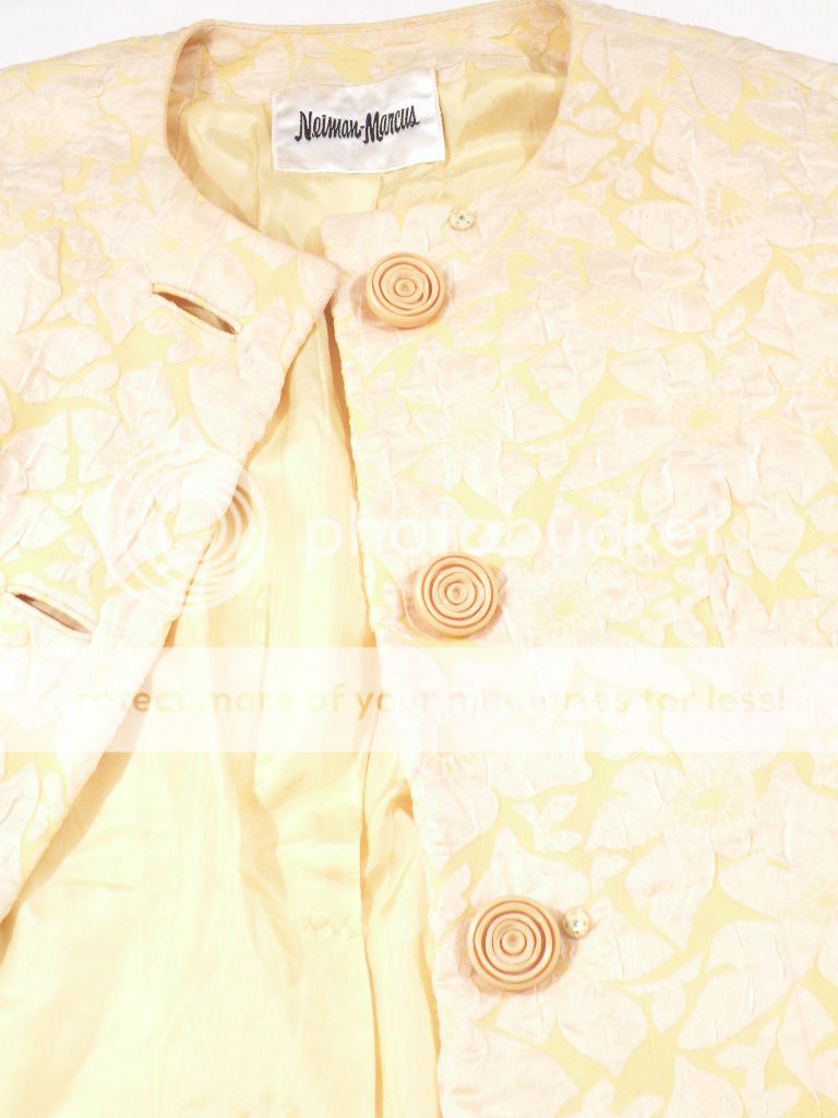 Vtg 50s  silk brocade wiggle dress + jacket bakelite 