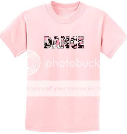 Dance Pink Camo Accent Kids Youth T Shirt Sizes 4 18  