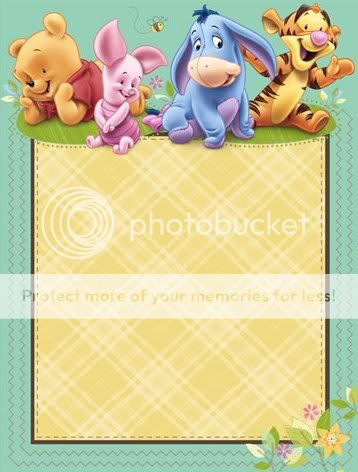 Pooh Printable Baby Shower Announcement or Invitations Party Supplies