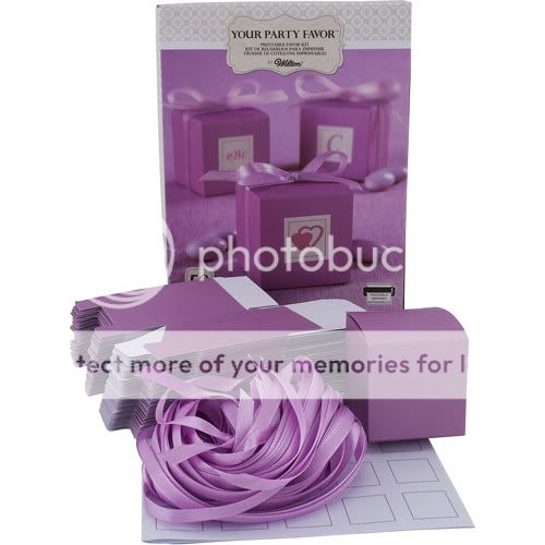 Wilton 50ct Printable Favor Boxes Kit Color Purple Wedding Supplies 