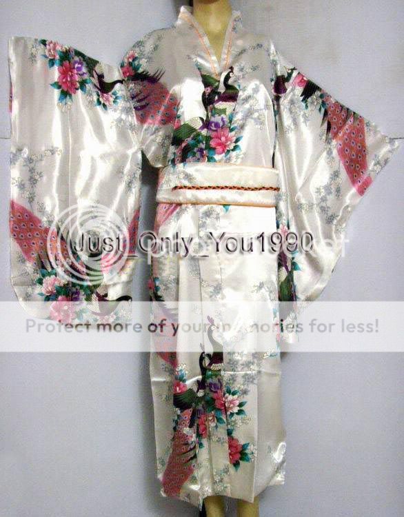 Junoesque Vintage Yukata Japanese Haori Kimono with Obi  