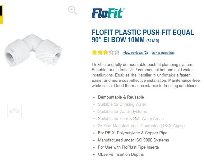 Microbore connection to towel rail Screwfix Community Forum