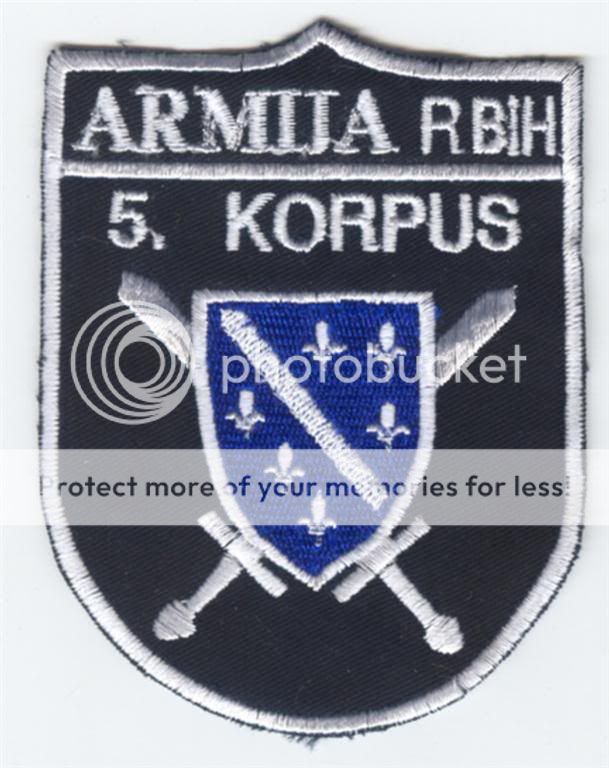 BOSNIA ARMY  MUSLIM / 5.CORPS , BIHAC ,rare patch  