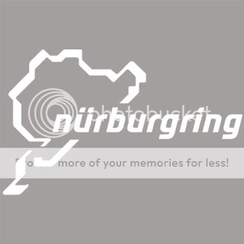 White Nurburgring Track Car Exterior Decal Sticker 2